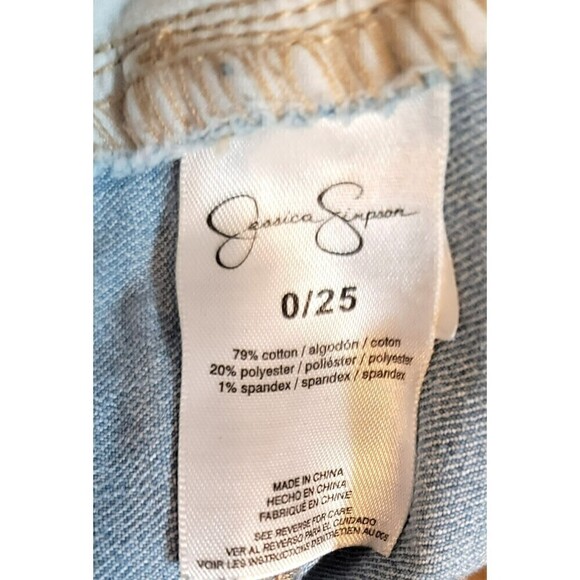 Jessica Simpson Cuffed Denim Shorts - Size 0/25 - Picture 7 of 8